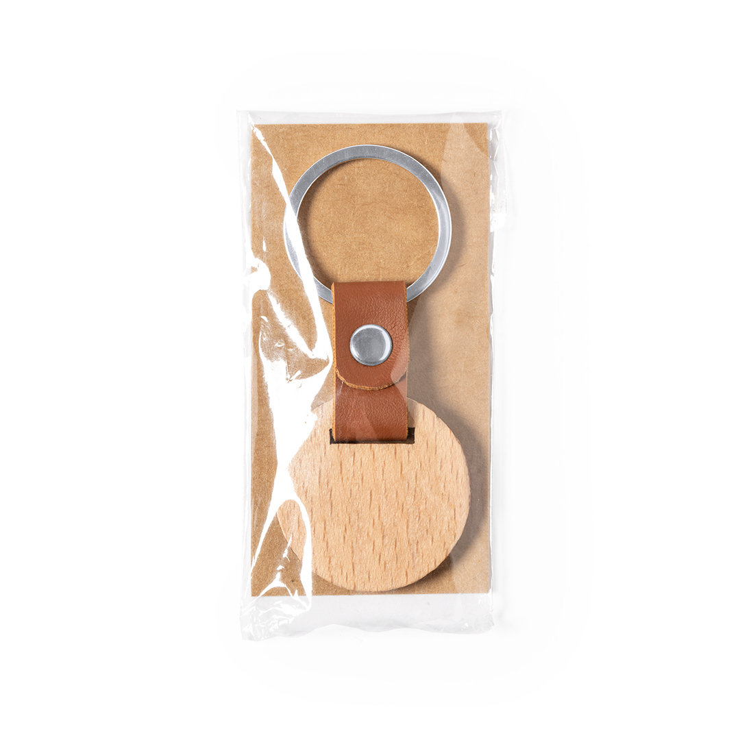 LLAVERO DE MADERA Y POLIPIEL - Imagen 2